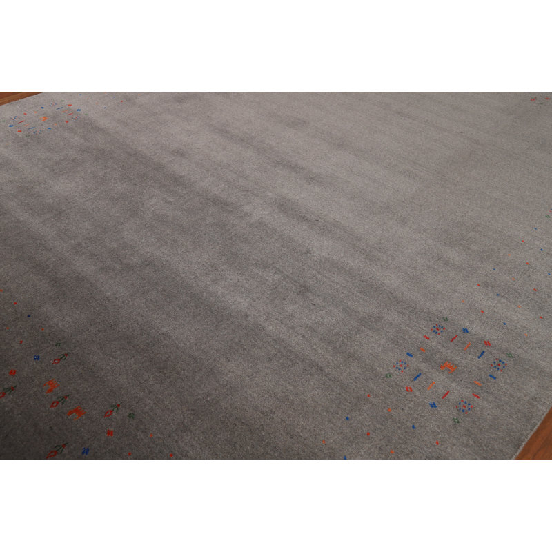 Tapis oriental gris tribal Gabbeh 8