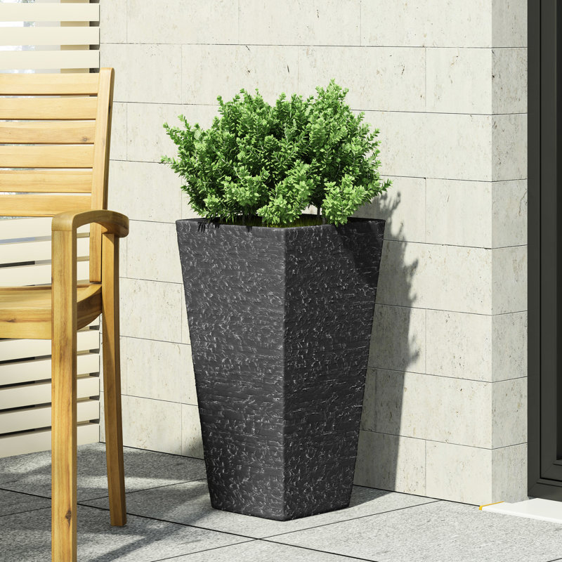Pot à fleurs en oxyde de magnésium gris - 15,3 po Profond, large, 29,52 haut, 33,15 lb, 32,5 profondeur, 19 largeur, 18,5 hauteur, poids de 37,94 lb