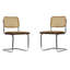 Pu Dining Chair 2pcs Brown