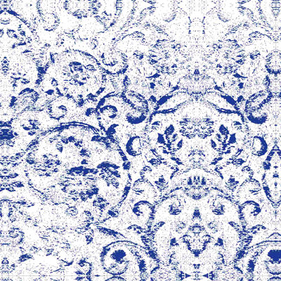 " Navy Swirly Damask "