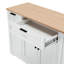 Rangement pour îlot de cuisine de 53,7 po avec support coulissant à 3 niveaux et tablettes réglables pour la cuisine et la salle à manger-126246209