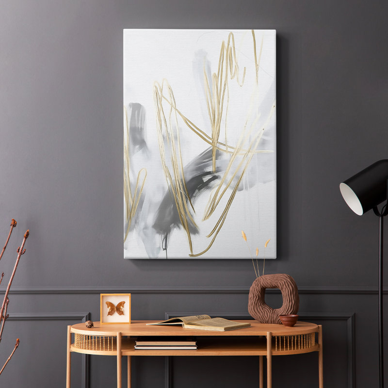 Série ABSTRACT DCCL XXXII - Toile tendue avec châssis Premium - Prêt à être accroché, H 27 po x l 18 po