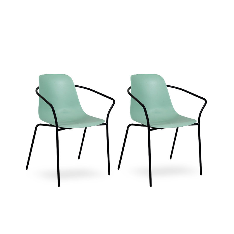 Chaise avec accoudoirs et dossier Nordic Modern