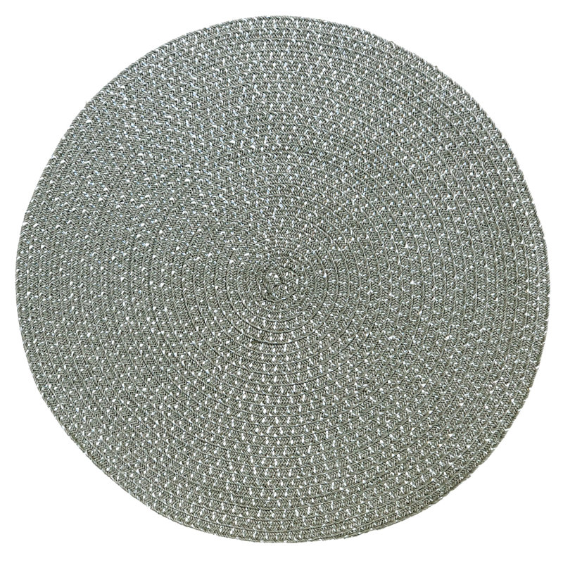 Hoytville Solid Colour Round Placemat, Silver