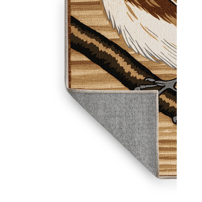 Tapis lavable brun moucheté asiatique, Tapis de couloir 2 pi x 4 pi