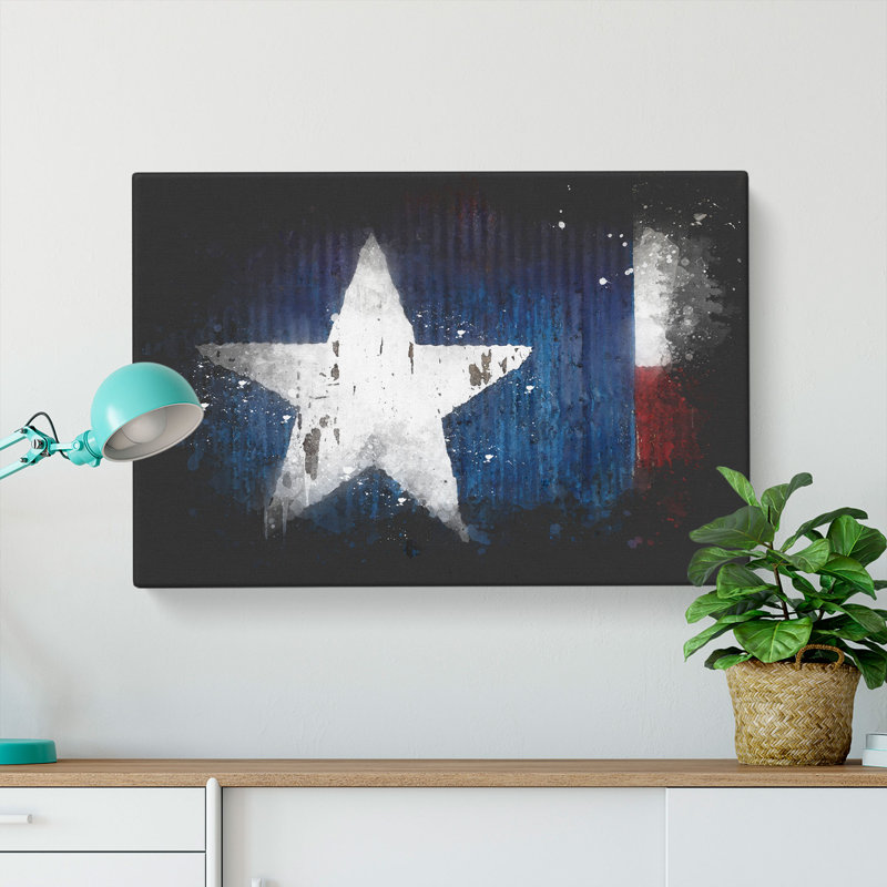 Flag Of Texas - Wrapped Canvas, 60cm H x 91cm W x 4cm D