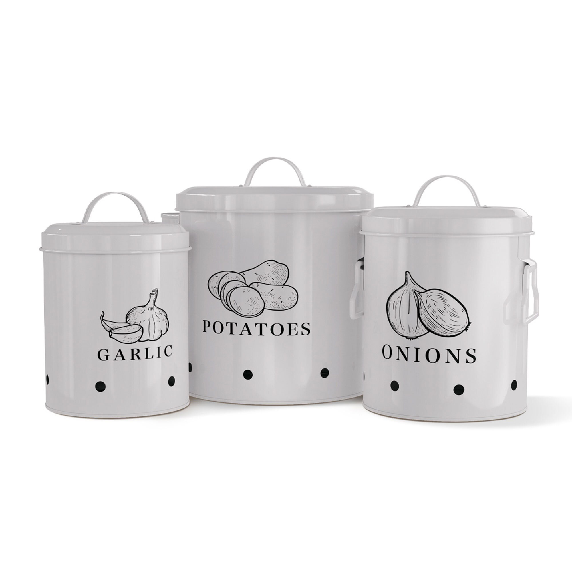 kook Potato, Onion, Garlic 3 Container Food Storage Set & Reviews | Wayfair