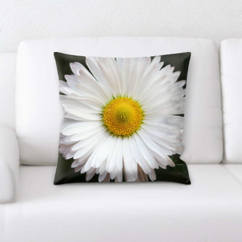 Coussin décoratif fleur à fond