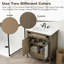 Meuble-lavabo antique 30 po avec lavabo en céramique, pieds en bois d'hévéa