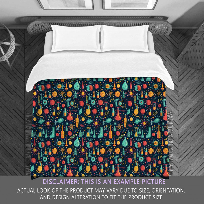 Édredon de science Science Bedding - bleu / rouge, Édredon simple