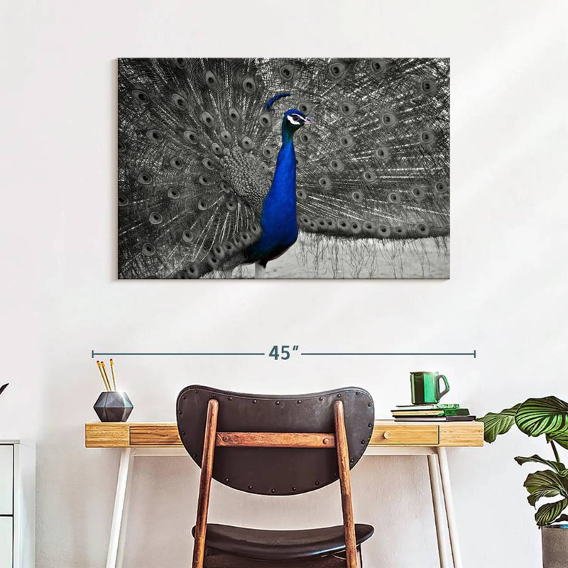 Brampt Peacock Pop, 26" H x 39" W