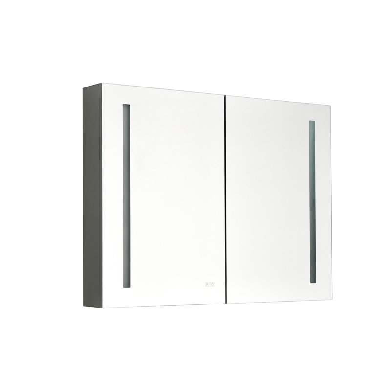 40 po L 30 po Grande armoire à pharmacie rectangulaire à surface en H H avec miroir en aluminium