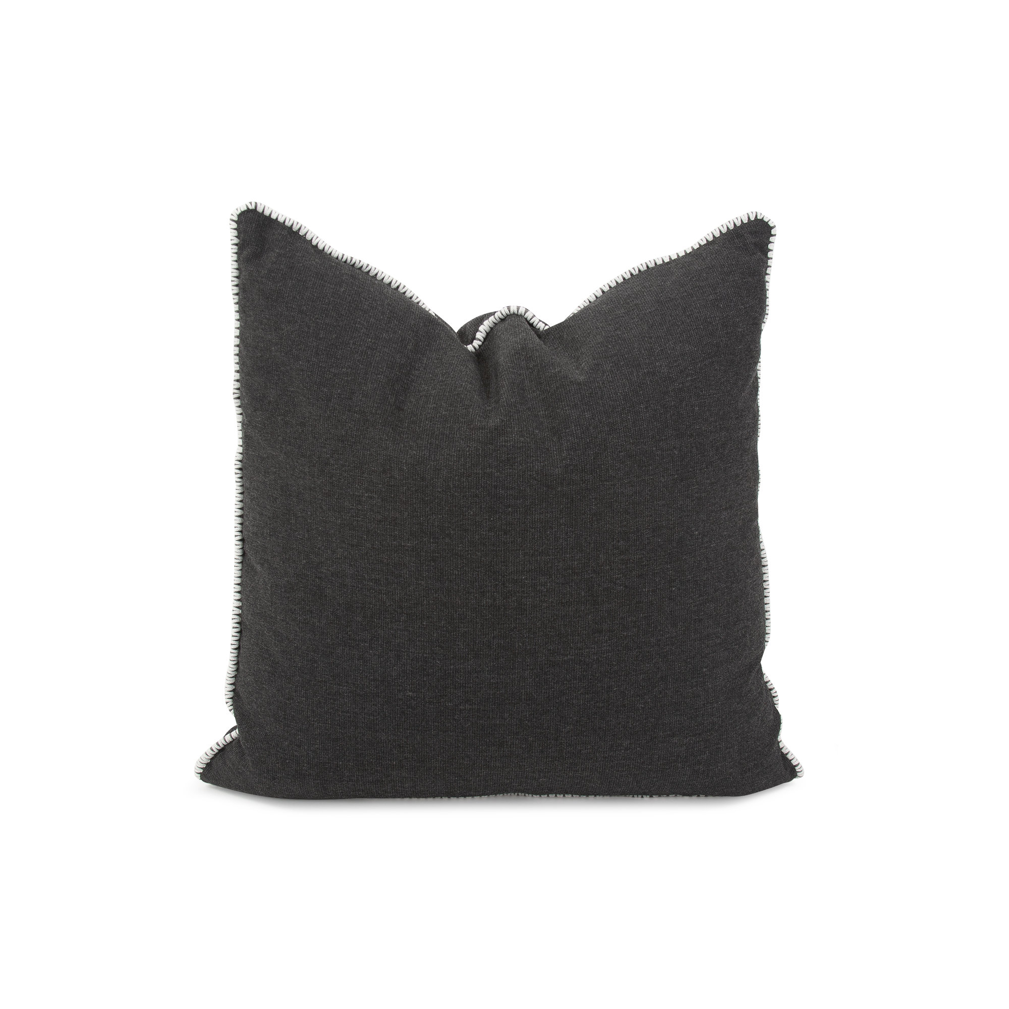 Delijah Sunbrella® Indoor/Outdoor Throw Pillow, 20" x 20", Seascape Charcoal