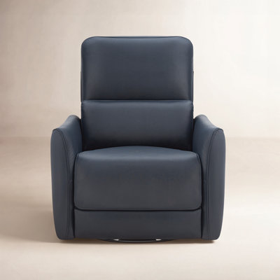 Santo Genuine Leather Swivel Power Recliner
