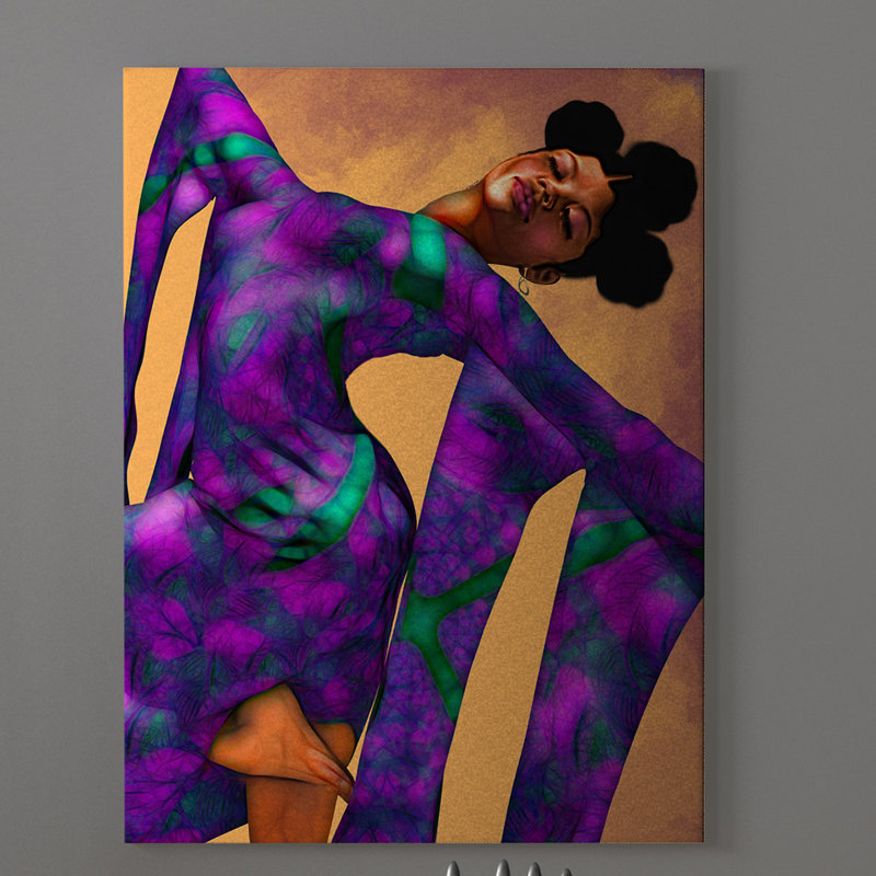 « modern danse mode africain american », reproduction d’impression sur toile, H 16 po x l 12 po x P 1,5 po