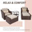 Ensemble de conversation pour terrasse pour 2 personnes avec repose-pieds Finnley-1307925529