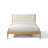 Bed Frame With Chenille Upholstered Headboard Bed