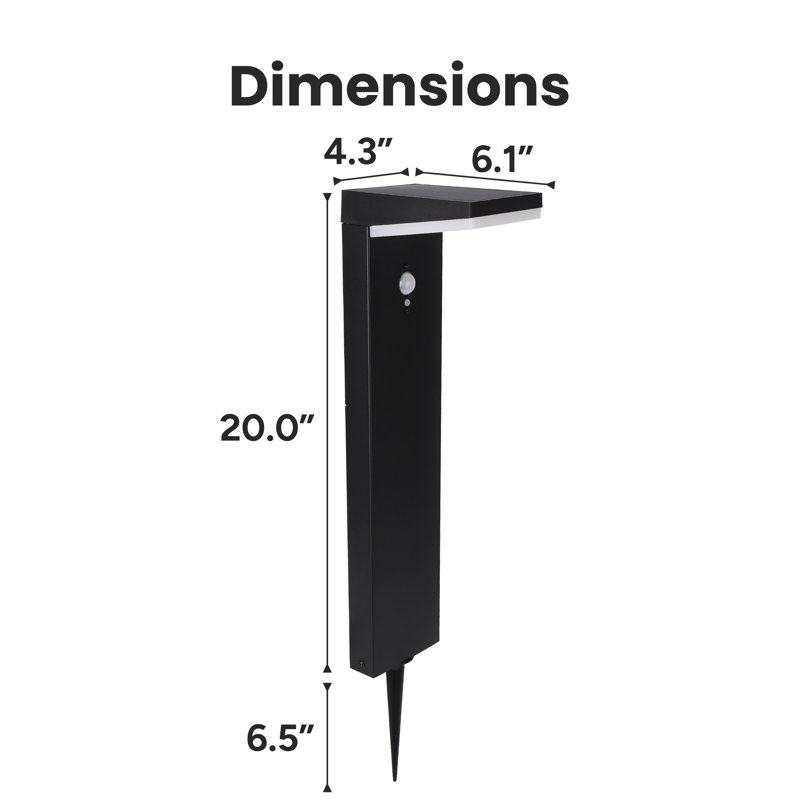 Outdoor Solar Metal Pathway Light With Motion Sensor