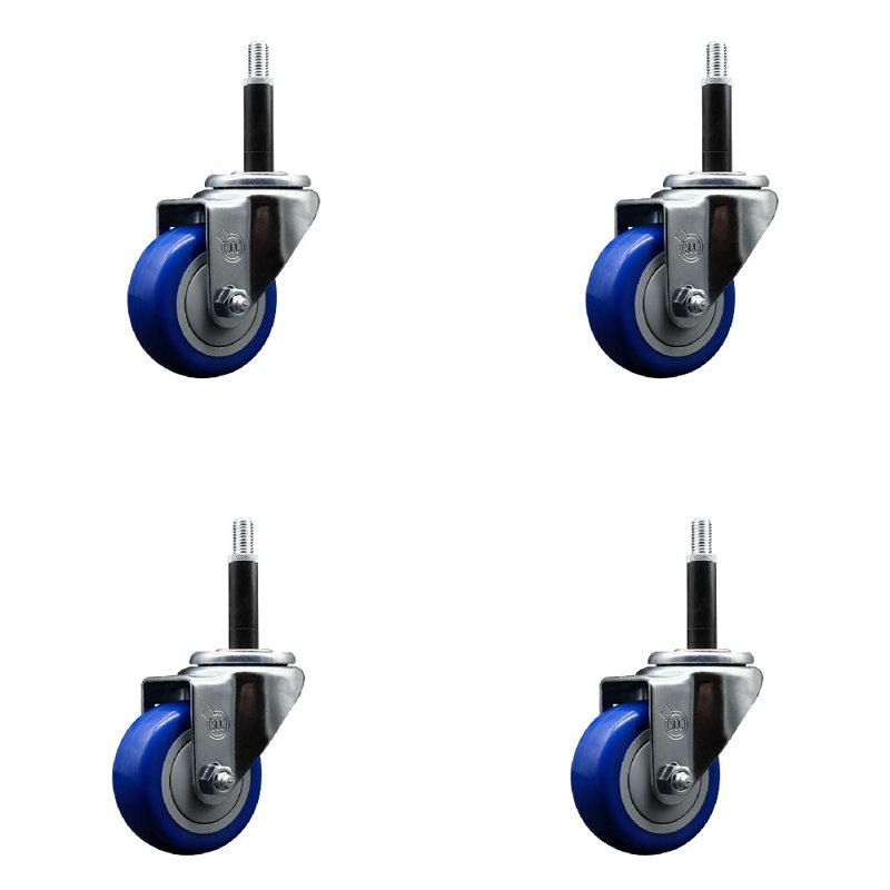 Ensemble de roulettes extensibles 3 pouces en poly