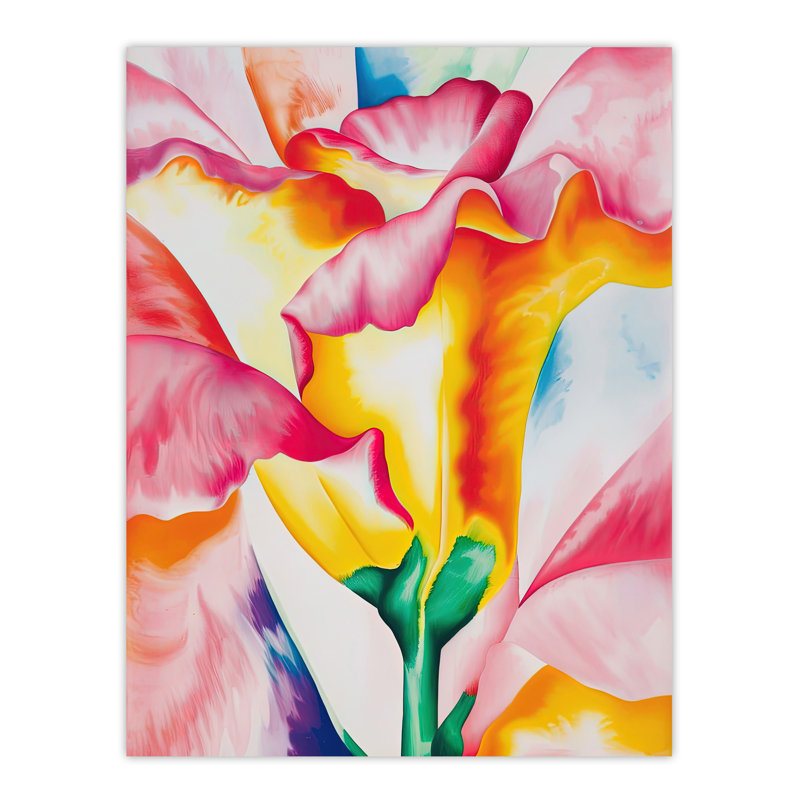 Wall Art Print Vibrant Abstract Flower Watercolour Poster