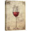 Un verre de vin rouge sur fond de lettre rétro-94537649