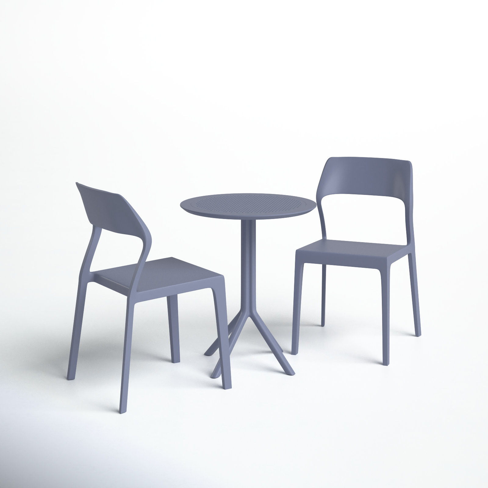 Farrah 24" Patio Bistro Set, Dark Gray