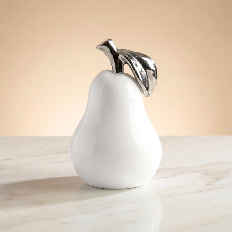 Carley Ceramic Pear Decor Sculpture