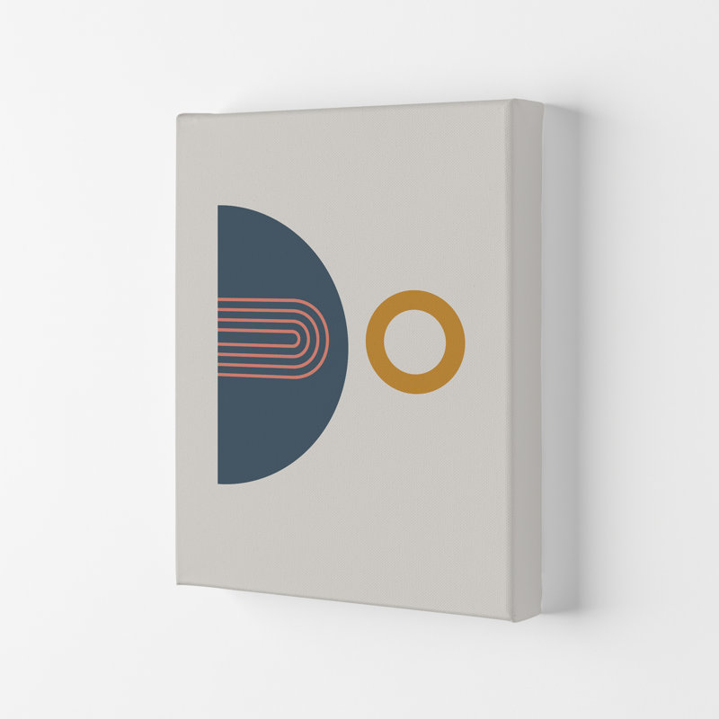 Mid Century Modern On Grey B - Print, No Frame, 59cm H x 42cm W x 1cm D
