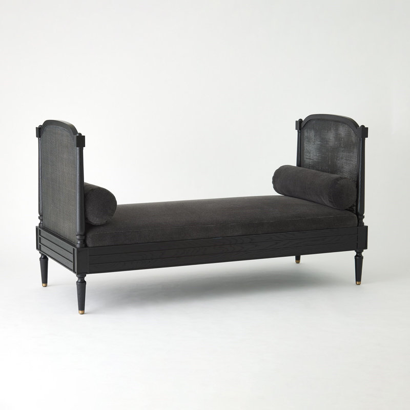 Josephine Daybed-Bleached Oak, Black, Black