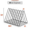17 Stories Tabletop Triangular Wire Magazine Rack, 9 Slots, 2-Pack ...