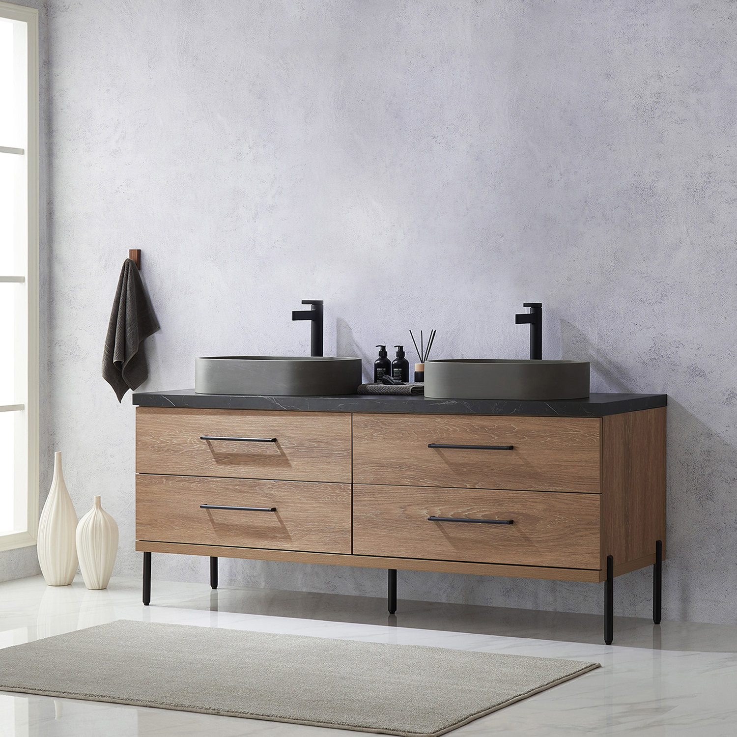 Dasher 72" Double Bathroom Vanity