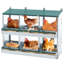 Boîte de nidification à 6 compartiments pour poules pondeuses, boîtes de poules roulantes, vert