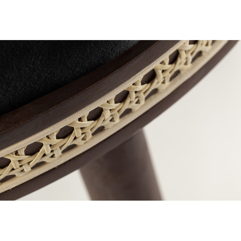 Alma Upholstered Dining Chair, Black Velvet