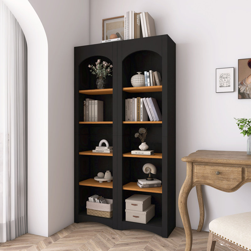 Bibliothèque autoportante à 5 niveaux, Noir