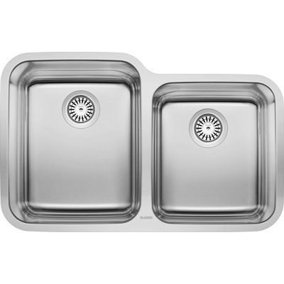 Stellar 32" 60/40 Double Bowl Undermount Stainless Steel Kitchen Sink