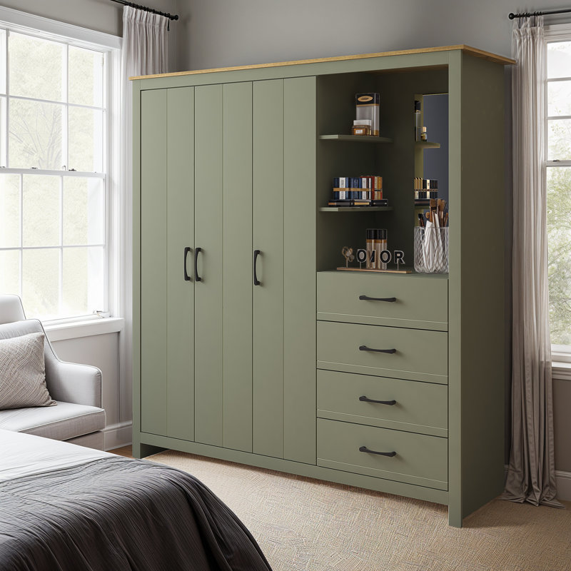 LIMESTONE Combi Fitment Wardrobe, Kale Green