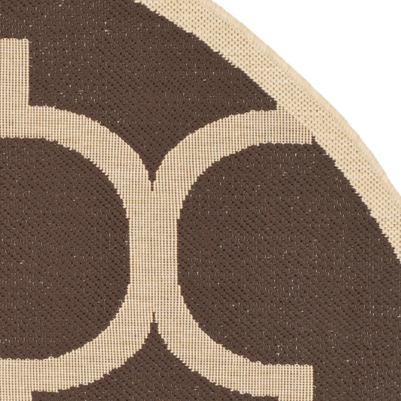 Courtyard Performance Geometric Indoor/Outdoor Area Rug, Round 6'7"