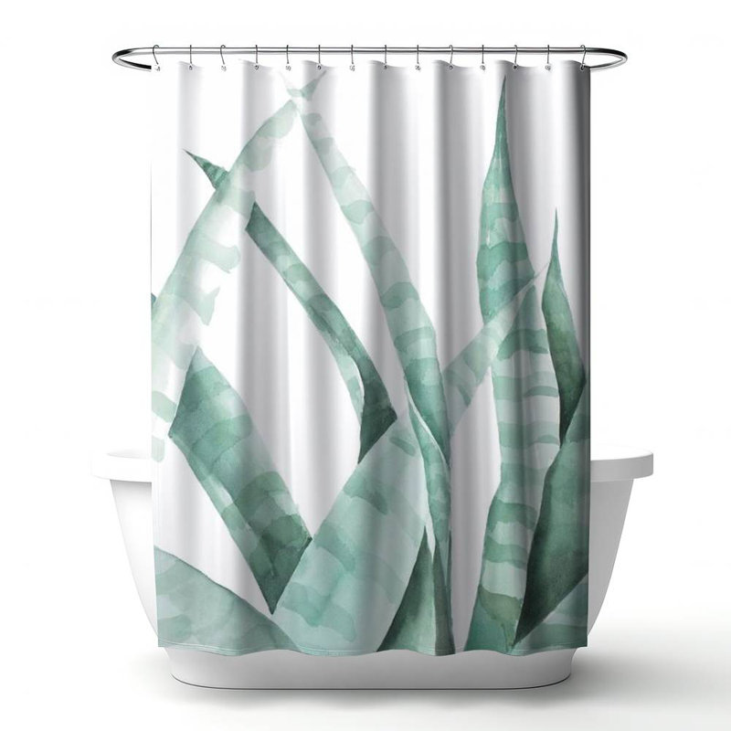 Shower Curtain FL257 – Polyester Shower Curtain, Dye Sublimation Print, 71" W × 74" L