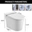 Bidet de toilette intelligent avec télécommande, siège chauffant de nuit, buse autonettoyante, capteur de pied, affichage à DEL avec contrôle d'ouverture du capteur,