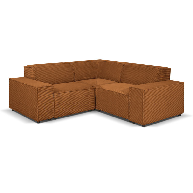 Sublette 4 Seater Corner Sofa , Honey