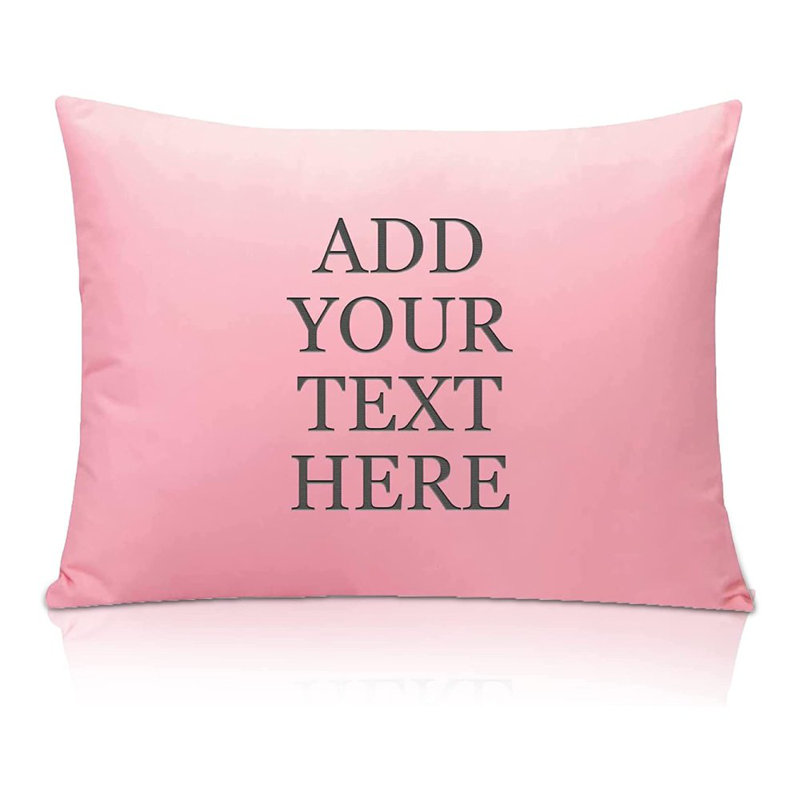 Taie d'oreiller en microfibre Lapo, Taie d'oreiller de 13 po x 18 po, Rose, Oui