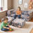 Boneless Extra Wider Seating Couch, 3-In-1 Convertible Play Couch, Convertible Folding Sofa, Modular Play Couch High-Density Foam For Playroom-584639078