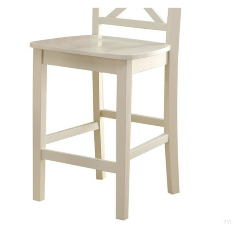 Chaise à hauteur de comptoir crème (ensemble de 2)