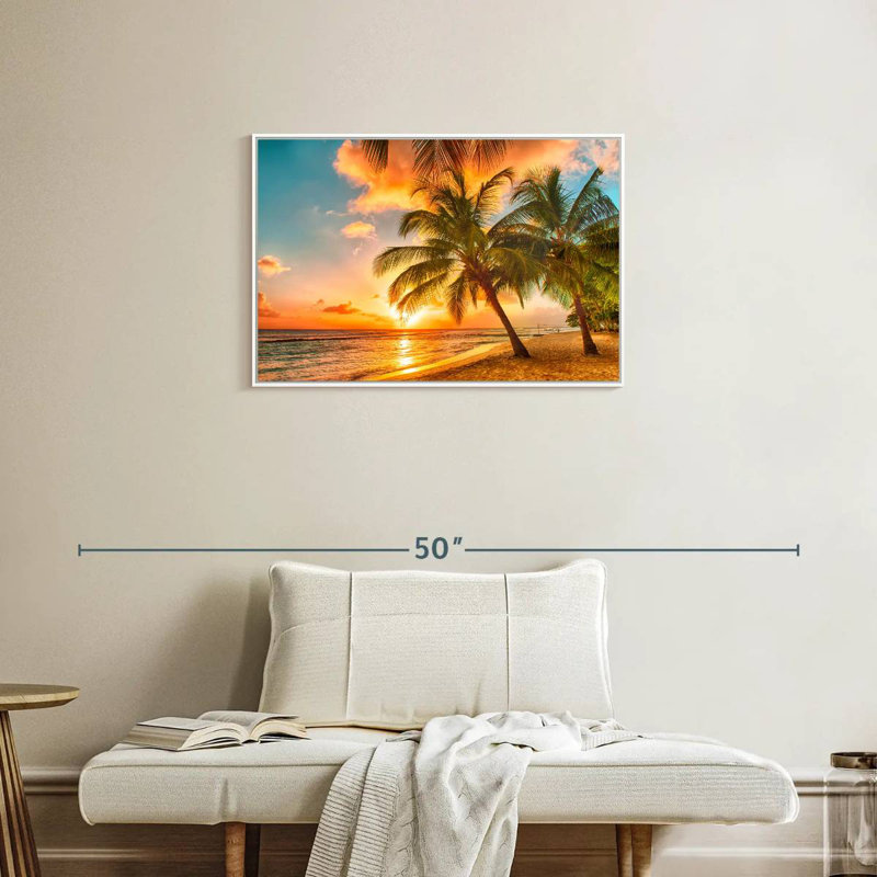 Barbade, Cadre flottant blanc, 31 po x 21 po