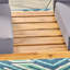 Bois avec détails faits à la main - Coussins de siège de patio confortables et élégants avec pieds en métal rustiques