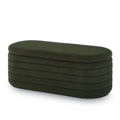 Modern Oval Storage Ottoman Bench