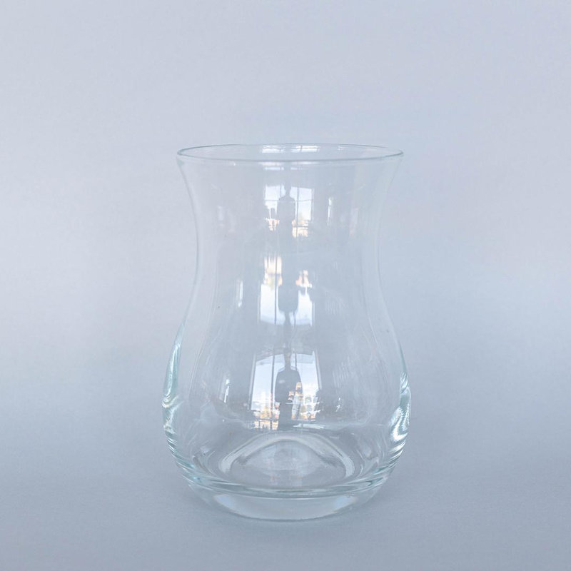 Clear With A Classic Curved Shape Vase, 5.5" H x 7" W x 5.5" D