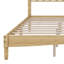 Cadre de lit très grand en bois rétro avec tête de lit en forme de gourde, lit plateforme de style rétro avec support à lattes de bois-123402840