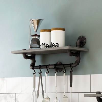 Gotham Industrial Pipe Shelves
