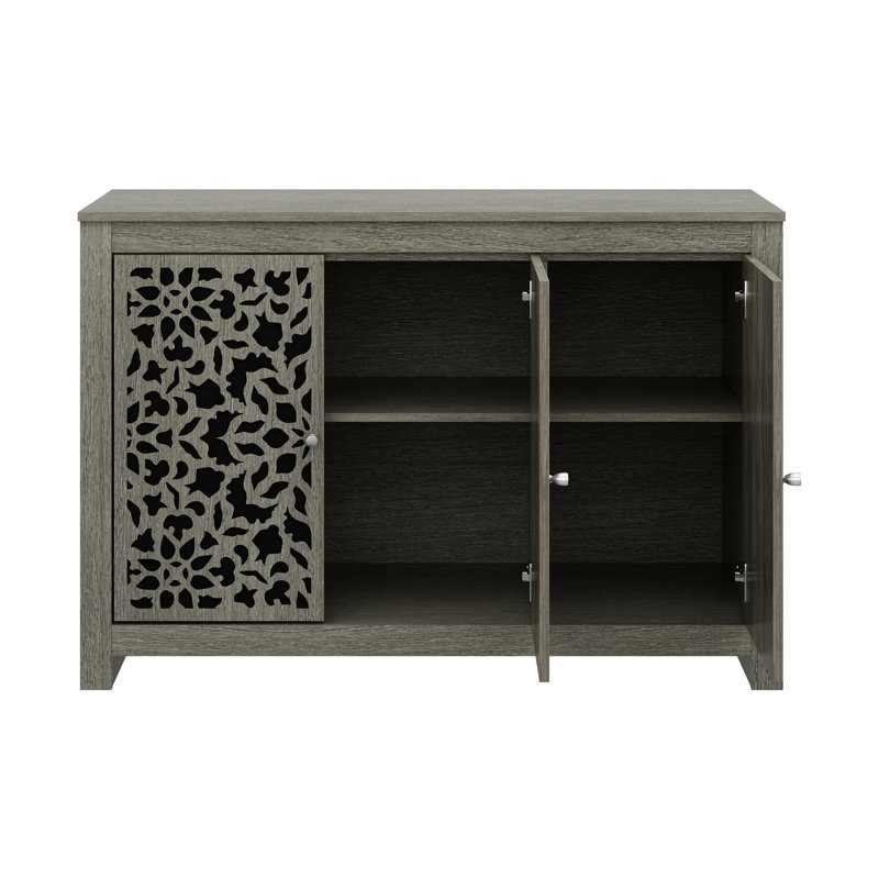  Arrastia Transitional Coordinated Dining Storage Sideboard Set Of 2, Coffee Gray Oak